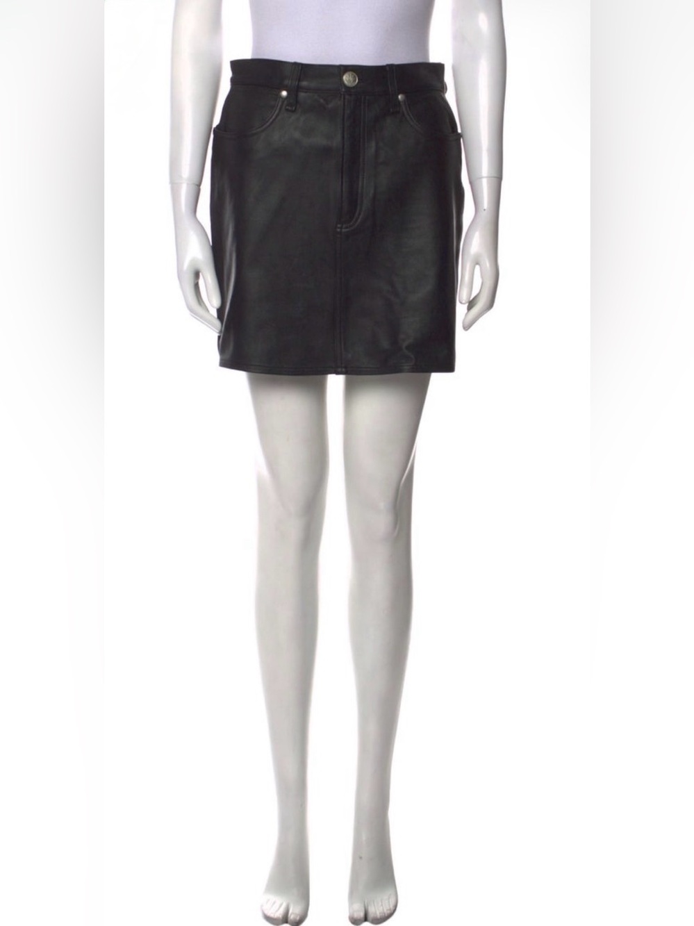 Rag & Bone 100% Black Lamb Leather Mini Skirt